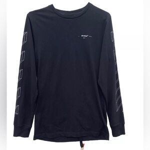 Off White Main Label NWT Black Long sleeve T shirt size small